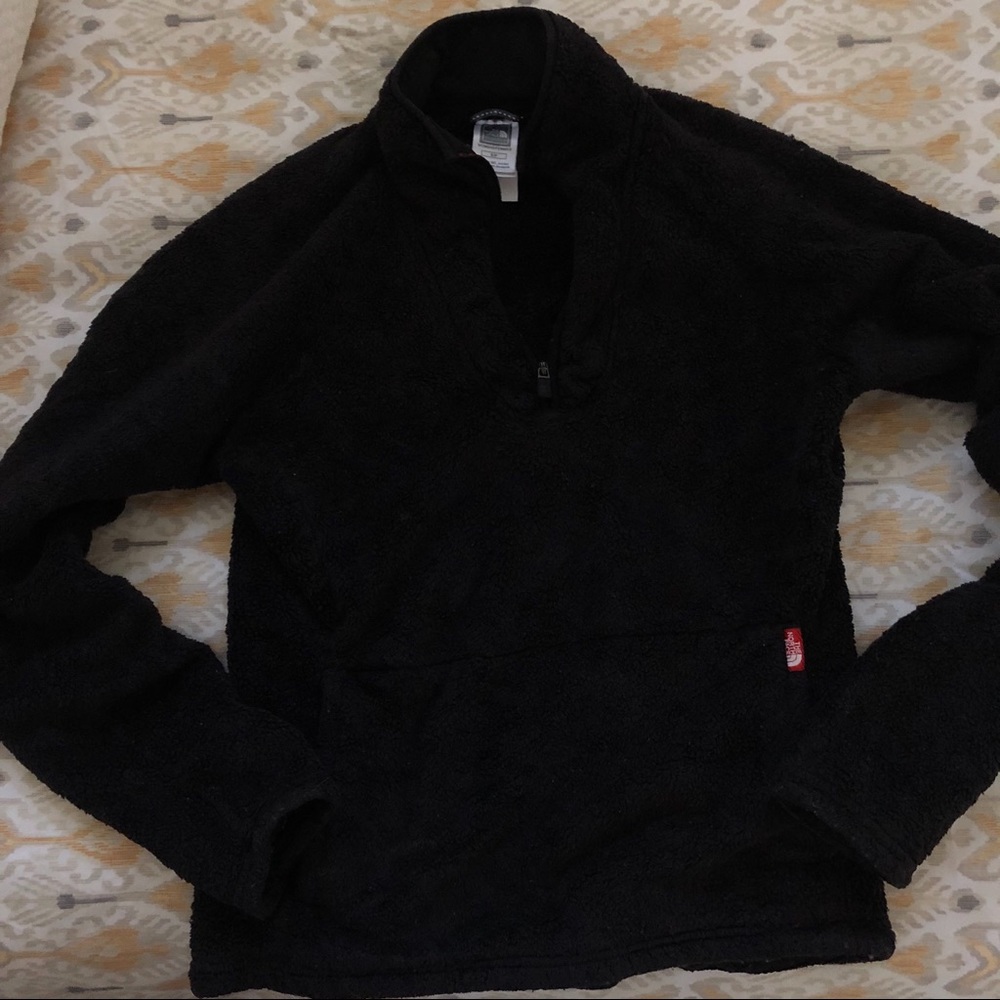 Fuzzy North Face Quarter Zip Pullover